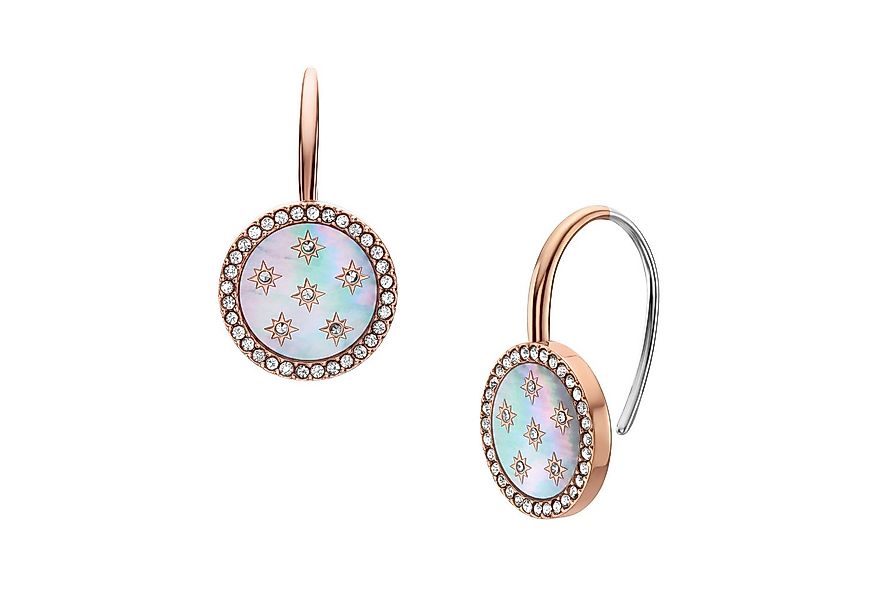 Fossil Paar Ohrhaken Schmuck Geschenk Edelstahl Ohrringe MERRIT, mit Glasst günstig online kaufen