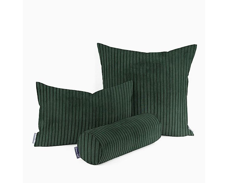 SCHÖNER LEBEN. Dekokissen Kissenhülle Breitcord Baby Rib grün div Größen vo günstig online kaufen