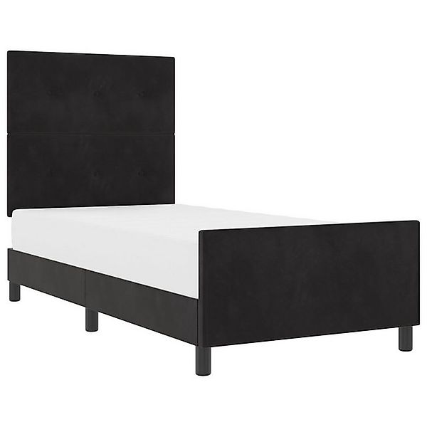 vidaXL Bett Bettgestell Schwarz 80x200 cm Samt (1-tlg) günstig online kaufen