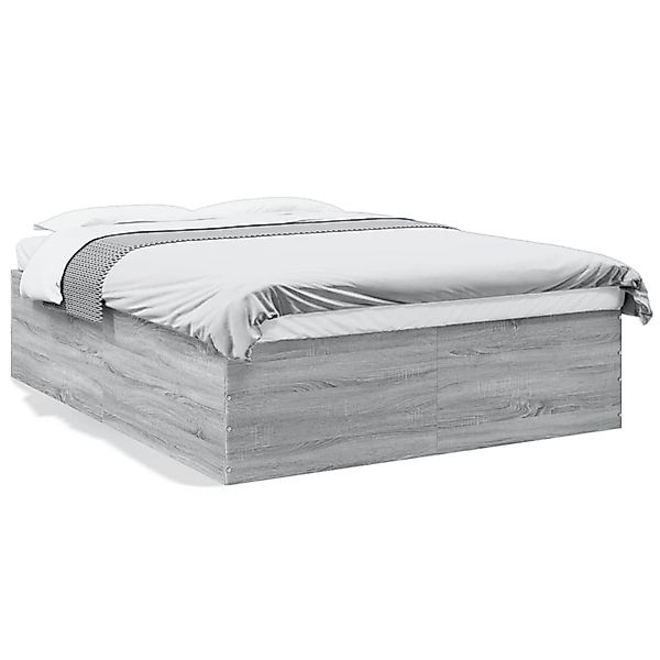 vidaXL Bettgestell Grau Sonoma 150x200 cm Holzwerkstoff 3280921 günstig online kaufen