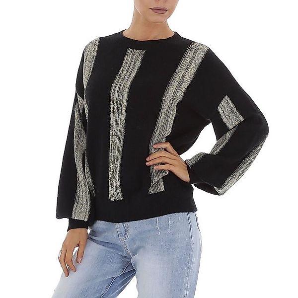 Ital-Design Strickpullover Damen Freizeit (81561299) Glitzer Gestreift Stre günstig online kaufen