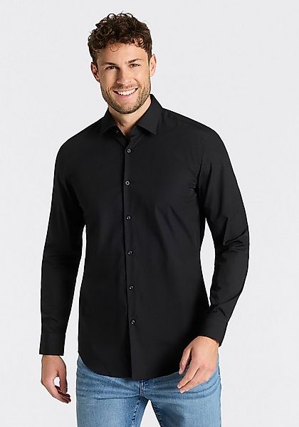 HUGO Langarmhemd Kenno Slim-Fit Hemd aus bügelleichter Baumwoll-Popeline günstig online kaufen