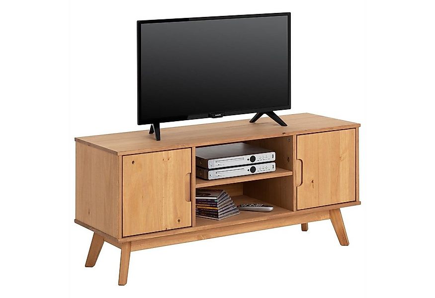 IDIMEX Lowboard TIVOLI, TV Board aus Kiefer Massivholz, Fernsehtisch mit 2 günstig online kaufen