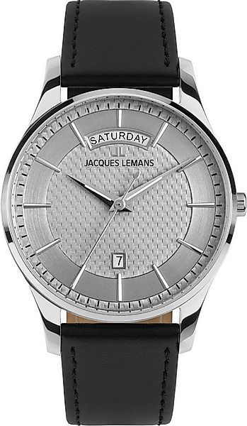 Jacques Lemans Quarzuhr London 1-2193B, Armbanduhr, Herrenuhr, Lederarmband günstig online kaufen