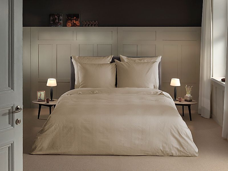 Heckett & Lane Bettwäsche »Banda« 2 Stk. tlg. hochwertiges Mako-Satin, Stre günstig online kaufen