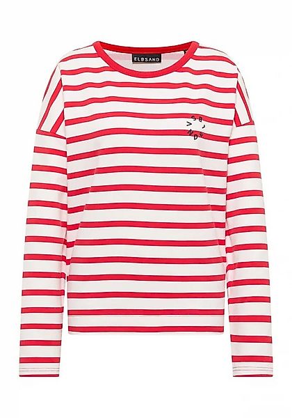 Elbsand Sweatjacke Sweatshirt Elva ELBSAND Cloud White_Barberry_stripe günstig online kaufen