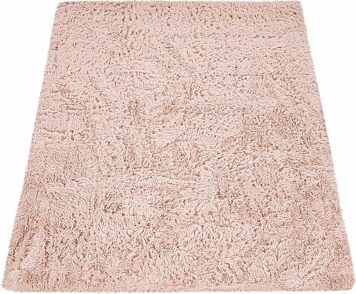 Paco Home Hochflor-Teppich "Silky 591" rechteckig 37 mm Höhe Uni-Farben, be günstig online kaufen