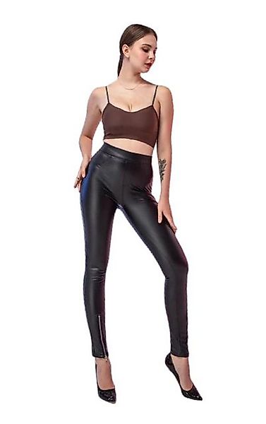 cofi1453 Seamless Leggings Leggings Lederhose Hüfthoch Jeggings Leather Dam günstig online kaufen