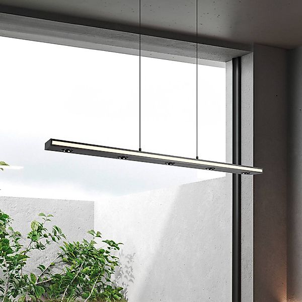 LED-Hängelampe Graham, schwarz, Metall, up/down, CCT, Dimmer günstig online kaufen