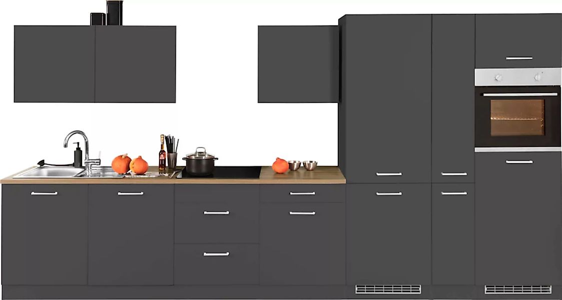 HELD MÖBEL Küchenzeile "Kehl", ohne E-Geräte, 390cm, für Kühl/Gefrierkombin günstig online kaufen