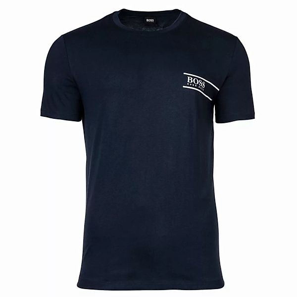 HUGO BOSS Herren T-Shirt - Rundhals, Pure Cotton, Logo Dunkelblau 2 L günstig online kaufen