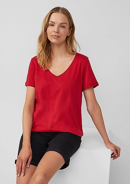 s.Oliver Kurzarmshirt Weiches T-Shirt aus Baumwolle günstig online kaufen