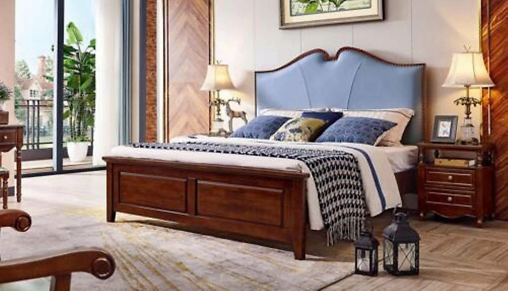 JVmoebel Bett, Doppelbett Luxus Schlafzimmer Holz Bett Polster Bettrahmen M günstig online kaufen