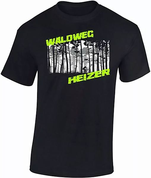 Baddery Print-Shirt Fahrrad T-Shirt : Waldweg Heizer - Sport Tshirts Herren günstig online kaufen