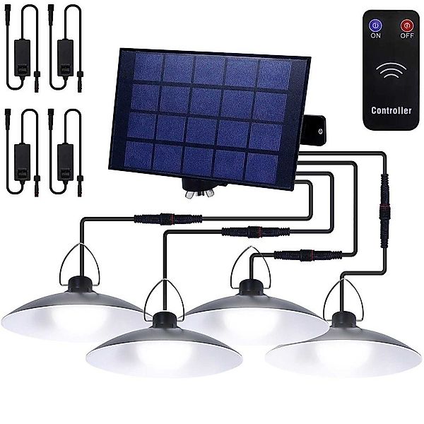 Rosnek LED Außen-Deckenleuchte 1/2/3/4 Kopf, Solar, günstig online kaufen