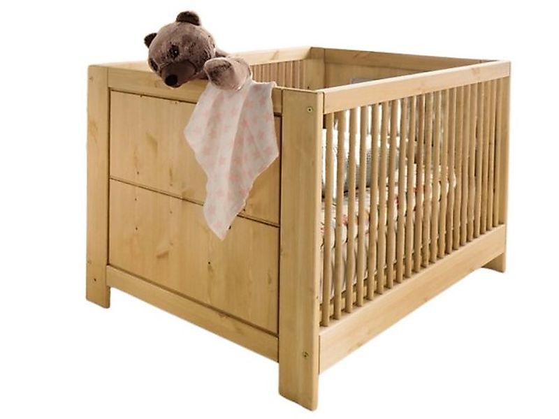 Infantil Massivholzbett Babybett VITA 140 x 70 cm Kinderbett mit Sprossen K günstig online kaufen