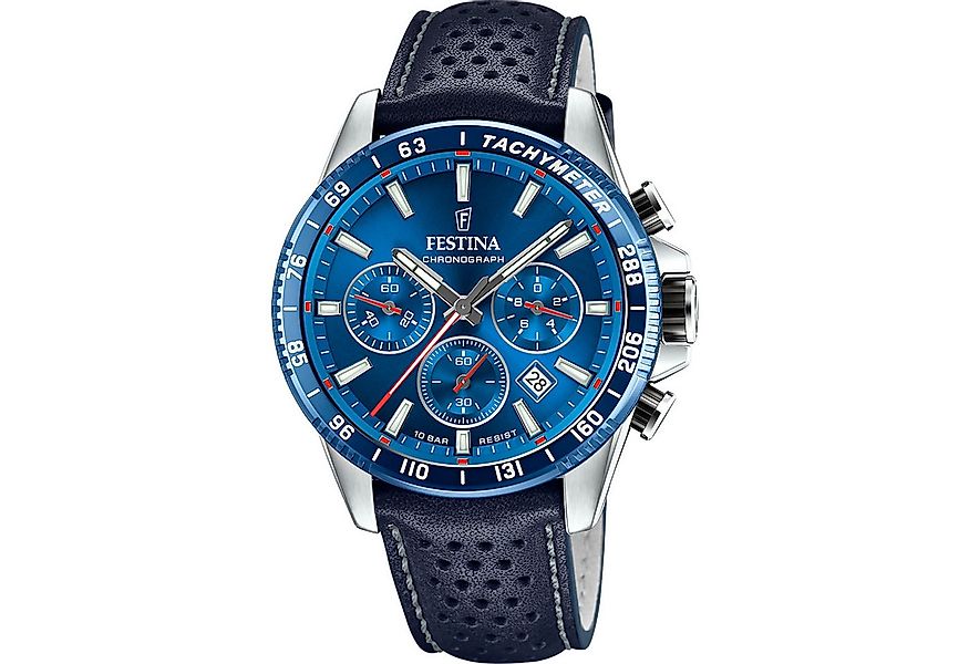 Festina Chronograph Herren F20561/3 – Sportlich-elegante Quarzuhr mit blaue günstig online kaufen