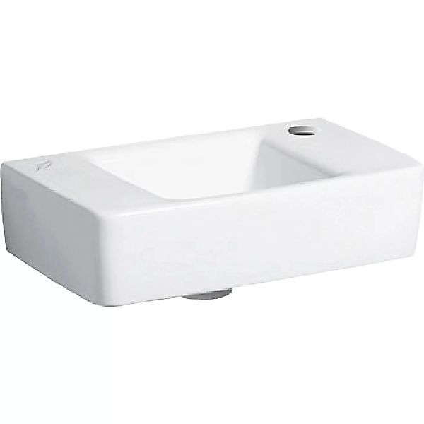Geberit Handwaschbecken Renova Plan 40 cm Weiß mit Hahnloch KeraTect günstig online kaufen