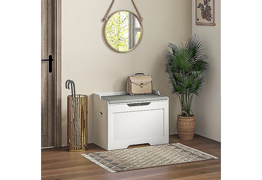 HOMCOM Truhe 103 Liter, mit Deckel, Sitzfläche, abnehmbar Sitzkissen (Sitzt günstig online kaufen