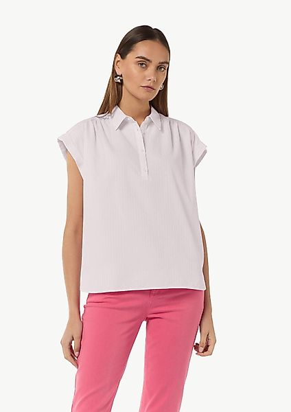 comma Kurzarmbluse Bluse Locker geschnittene Hemdbluse günstig online kaufen
