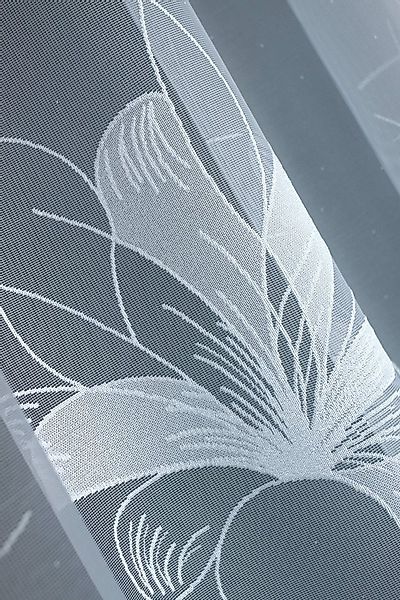 HAFT Gardine Store mit Blumen Muster 300 cm Breit, Kräuselband günstig online kaufen