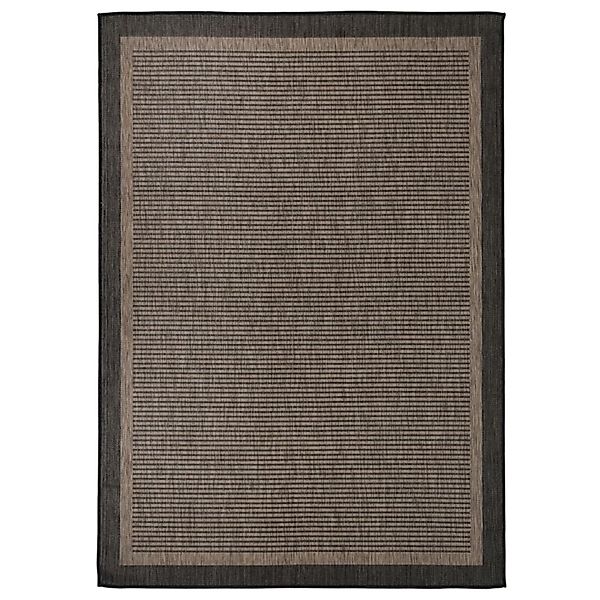 vidaXL Outdoorteppich Flachgewebe 140x200 Cm Dunkelbraun 1124015 günstig online kaufen