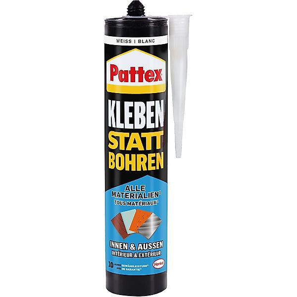 Pattex Montagekleber Kleben statt Bohren Innen & Außen 450 g Kartusche Weiß günstig online kaufen