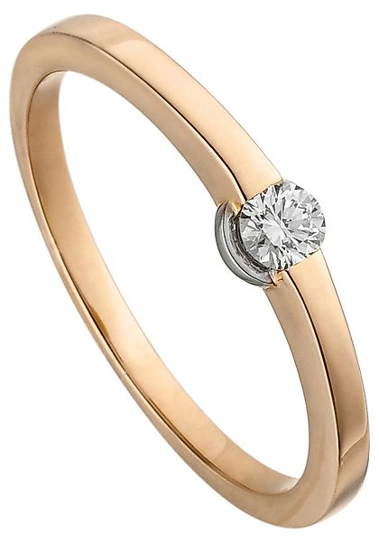 JOBO Fingerring "Ring mit Diamant 0,15 ct.", 585 Roségold günstig online kaufen