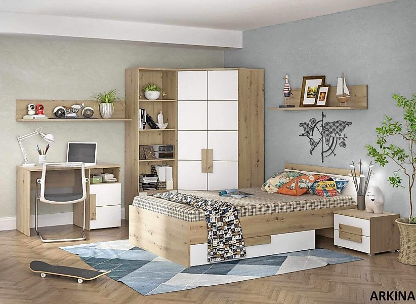 FORTE Komplettschlafzimmer 8-tlg. Jugendzimmer ARKINA in günstig online kaufen