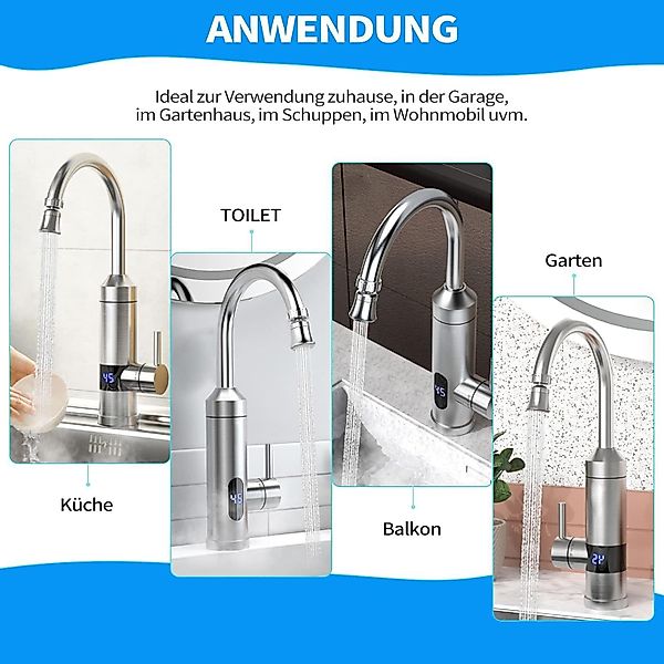 Vivitar Durchlauferhitzer 230V Küchenarmatur Edelstahl mit günstig online kaufen