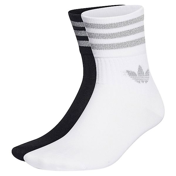 Adidas Originals Crew Socken 2 Paare EU 40-42 Black / White / Reflective Cr günstig online kaufen