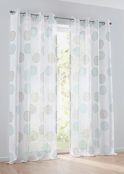 Kutti Vorhang "Bella" Ösen 1 Stk. tlg. Gardine, halbtransparent, Ausbrenner günstig online kaufen