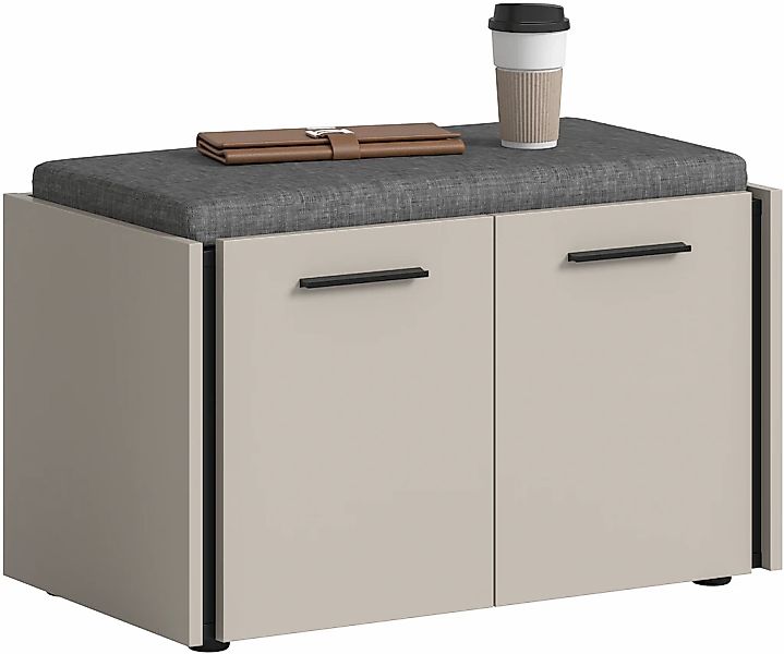 Home affaire Sitzbank "RAK, Breite 75 cm, inkl. Sitzkissen, 2 Türen, 2 Einl günstig online kaufen