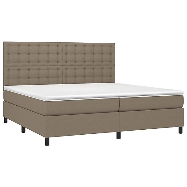 vidaXL Boxspringbett mit Matratze & LED Taupe 200x200 cm Stoff 3135225 günstig online kaufen