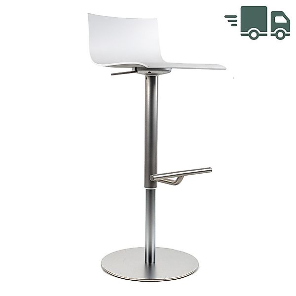 lapalma THIN Barhocker | Gestell Edelstahl | Sitzfläche weiss lackiert günstig online kaufen