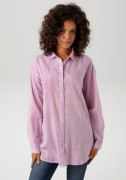 Aniston CASUAL Hemdbluse aus trendiger Musselin-Ware günstig online kaufen