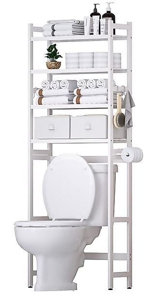 Yorbay Badregal Toilettenregal Bambus mit 4 günstig online kaufen