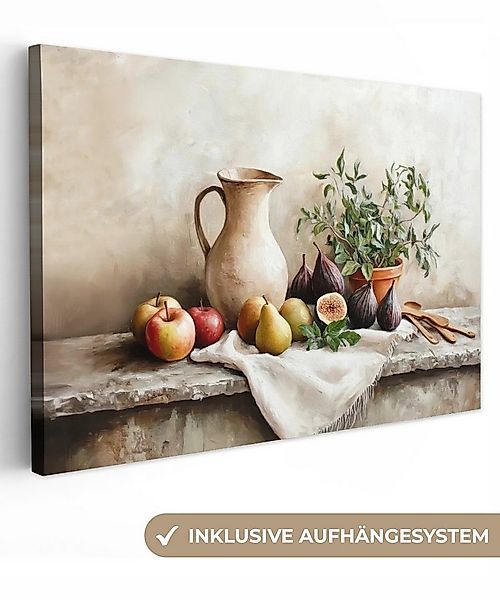 OneMillionCanvasses® Leinwandbild Obst - Kräuter - Ländlich, Fotodruck (1 S günstig online kaufen