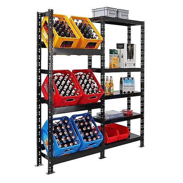 PROREGAL® Standregal Getränkekistenregal GARDASEE 180x160x30cm 6 günstig online kaufen