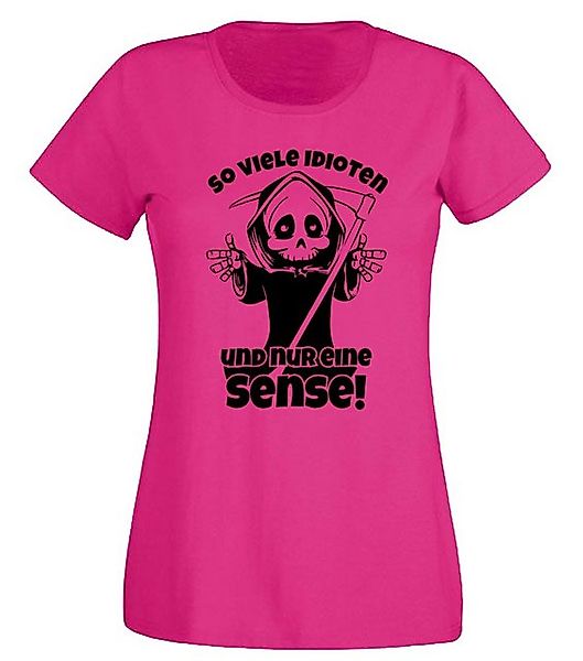 G-graphics T-Shirt Damen T-Shirt - So viele Idioten und nur eine Sense! mit günstig online kaufen