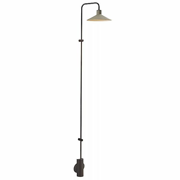 Bover LED-Wandlampe Platet A/06, schwarz/olivgrau, 154 cm günstig online kaufen