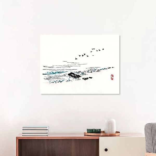 Poster / Leinwandbild - Strandlandschaft Von Kōno Bairei günstig online kaufen
