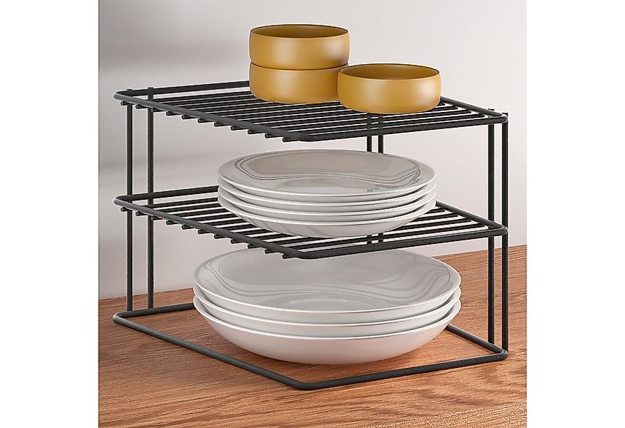 Gravidus Schrankeinsatz 2 Etagen Eckschrankeinsatz Tellerstapler Eckregal günstig online kaufen