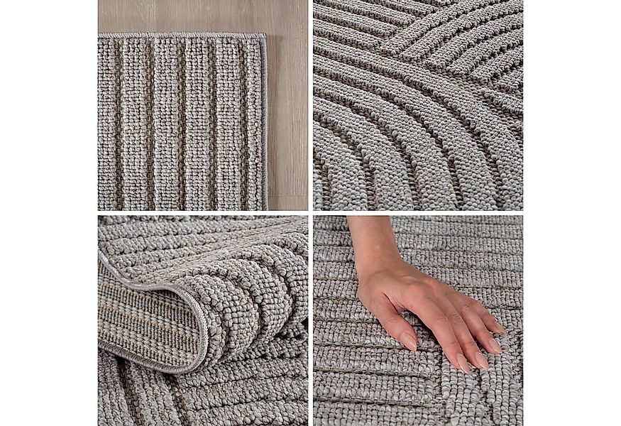 SIMPEX24 Designteppich Einfarbig Boucle Loop, Rechteckig, Höhe: 7 mm, Teppi günstig online kaufen