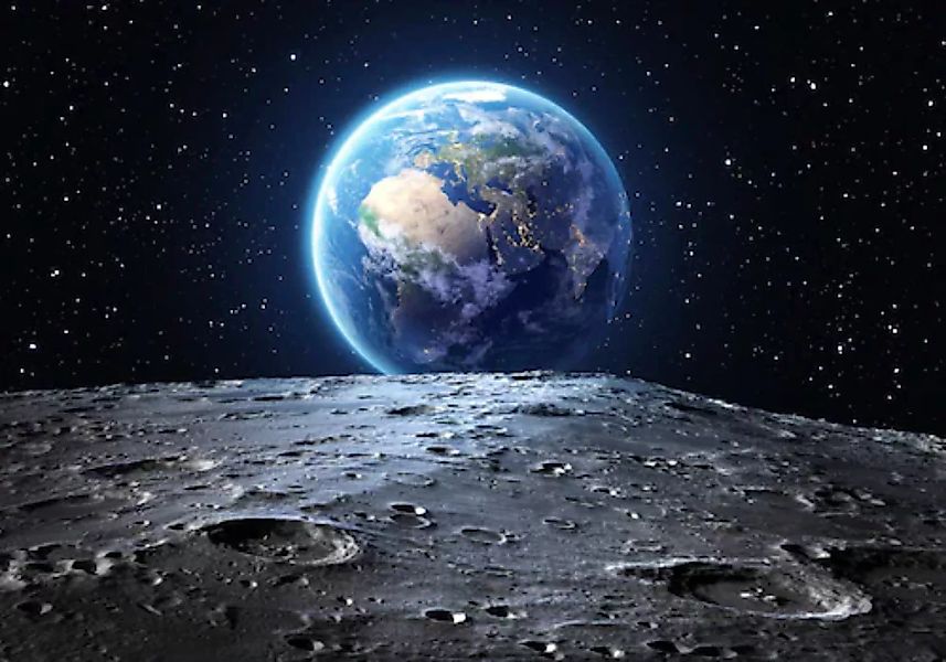 Papermoon Fototapete »Erde vom Mond« günstig online kaufen