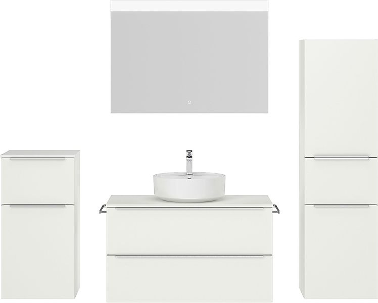 nobilia Badmöbel-Set "Alvene" vormontiert, mit Soft-Close, 4 Stk. tlg. günstig online kaufen