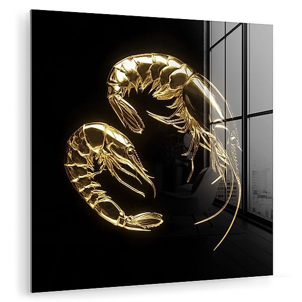 MuchoWow Acrylglasbild Shrimps - Schwarz - günstig online kaufen