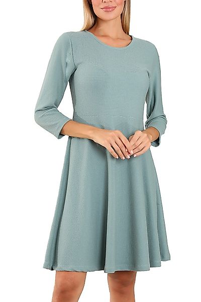 Bongual A-Linien-Kleid Casual Midikleid 3/4-Ärmel, mit günstig online kaufen