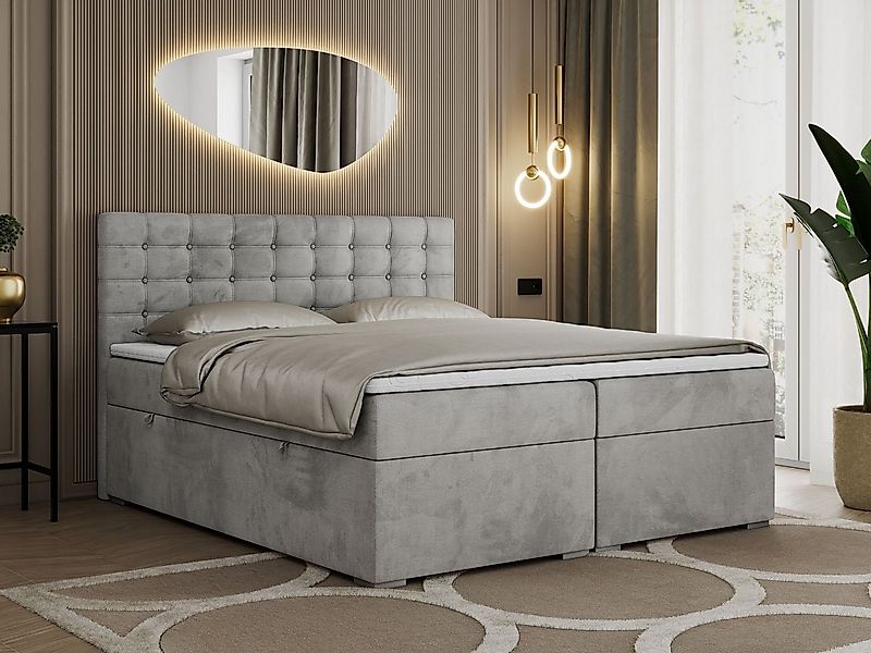 MKS MÖBEL Boxspringbett SUSAN (Set, Packung, H3-Matratze, 7 Härtezonen, T30 günstig online kaufen