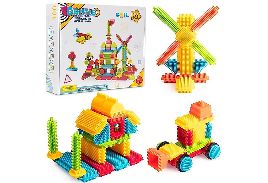 COIL Steckspielzeug, Bausteine ​​in Borstenform, Igelblöcke Spielbauklötze, günstig online kaufen